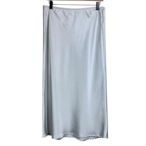 Joie Baby Blue Satin Midi Slip Skirt NWT Women’s XL Girly Coquette Romantic